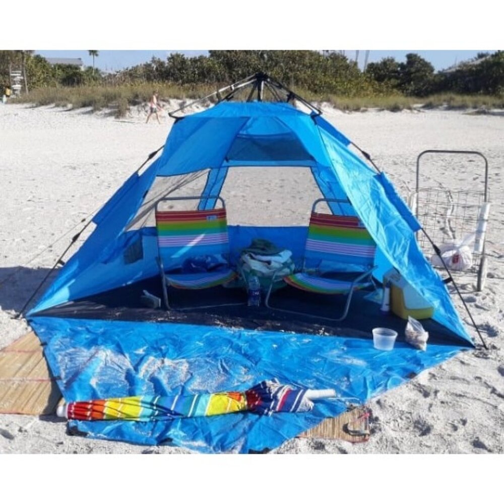 Pop Up Beach Tent Sun Shade Shelter for 3-4 Person, UV Protection